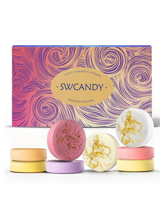 Swcandy 8 Pcs Aromatherapy Shower Steamers Gifts Set Flower