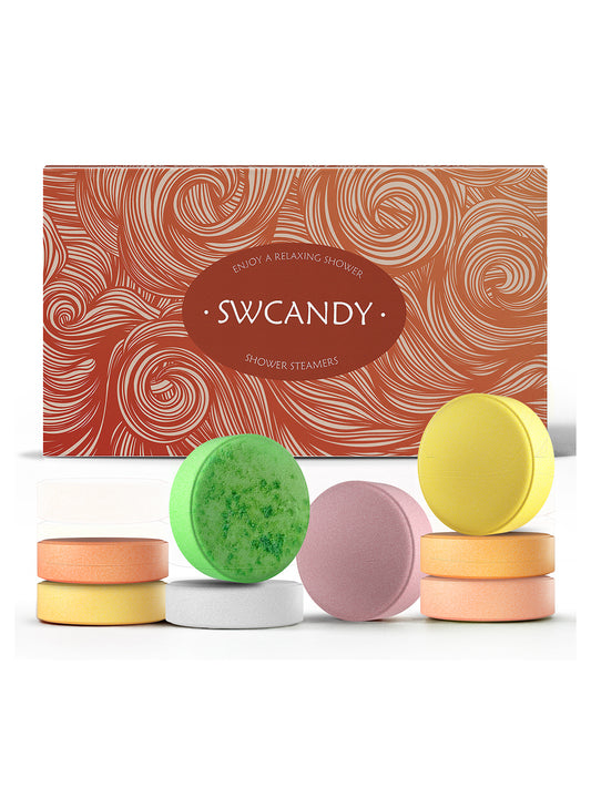 Swcandy 8 Pcs Aromatherapy Shower Steamers Gifts Set Fruit