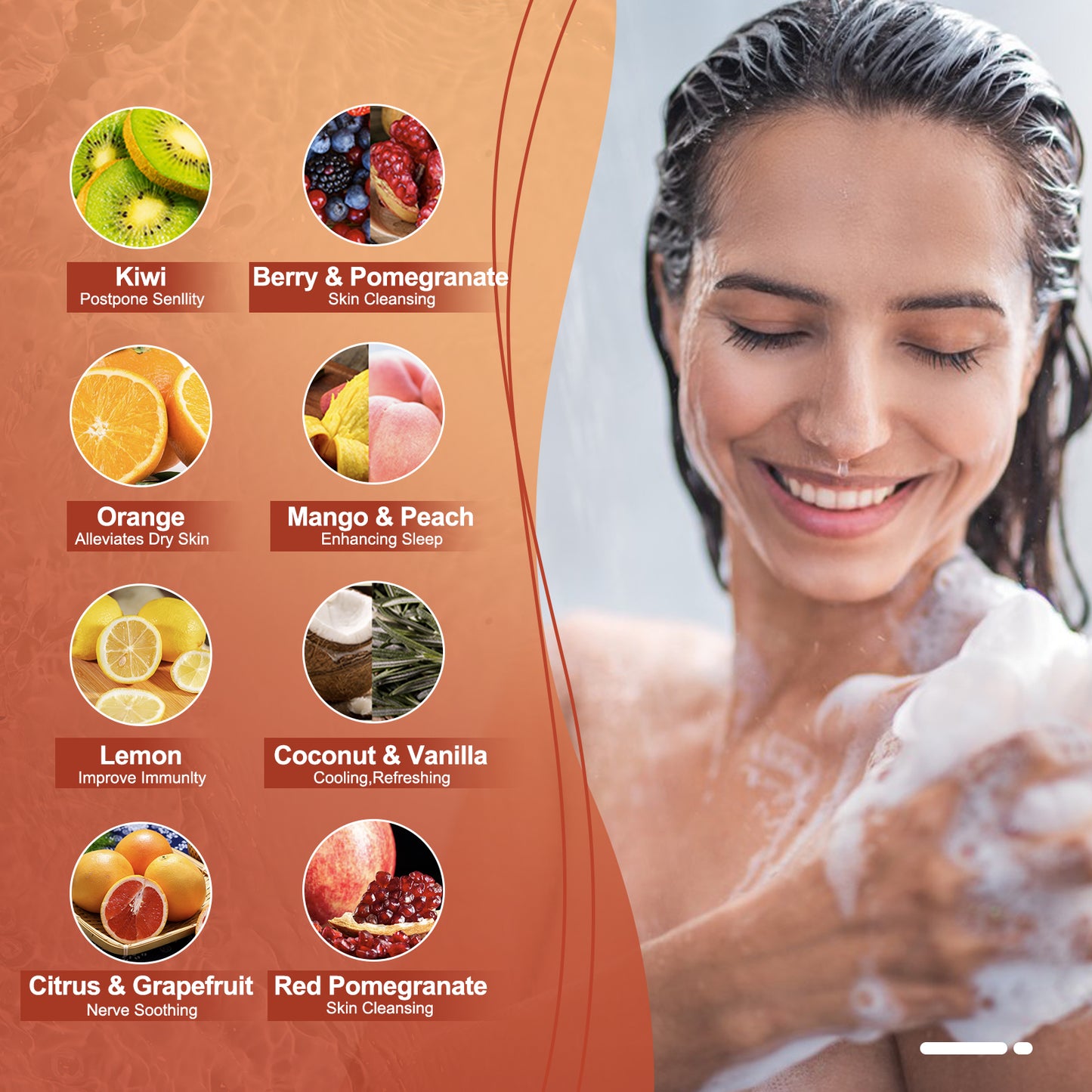 Swcandy 8 Pcs Aromatherapy Shower Steamers Gifts Set Fruit