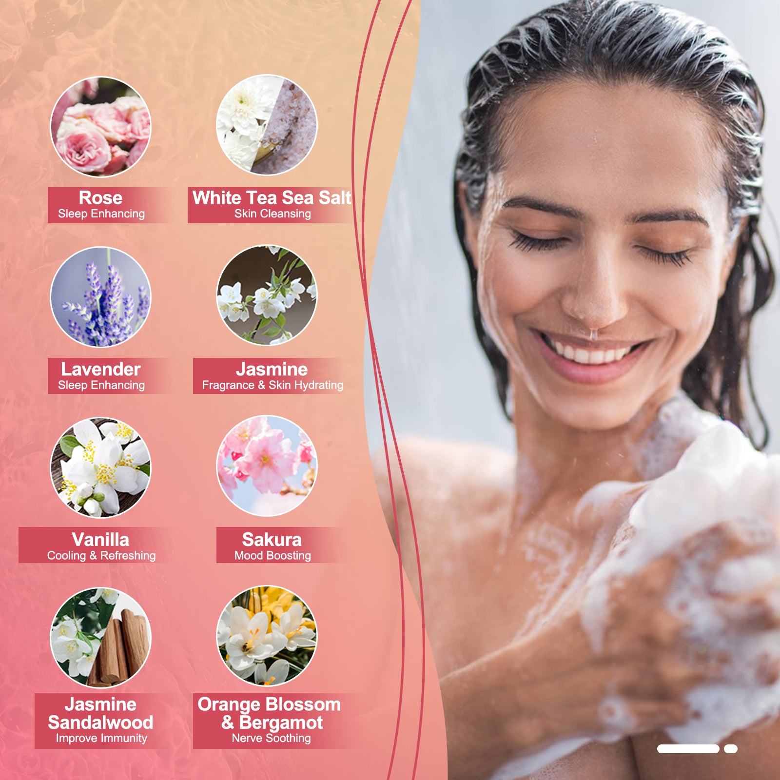 Swcandy 8 Pcs Aromatherapy Shower Steamers Gifts Set Flower