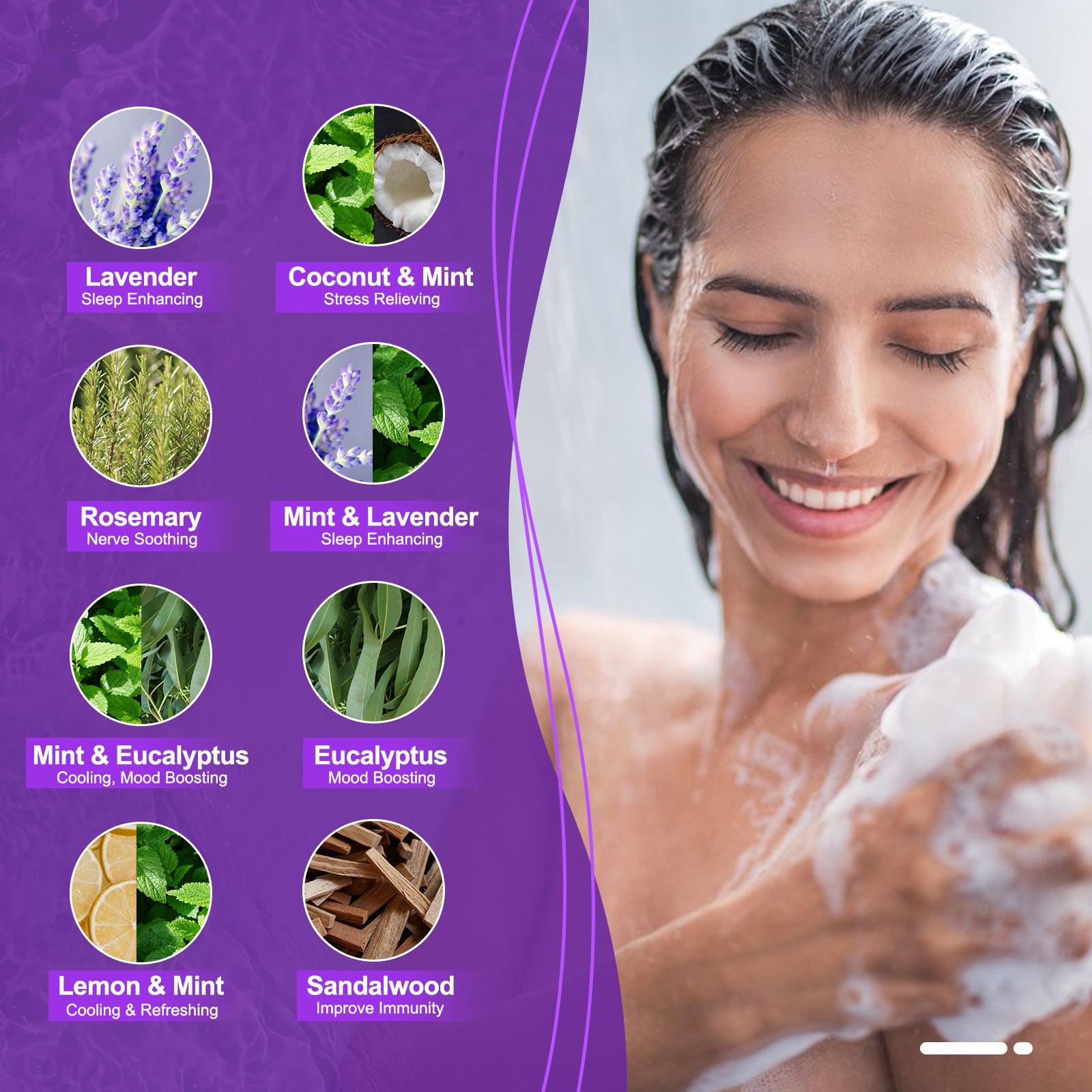 Swcandy 8 Pcs Aromatherapy Shower Steamers Gifts Set Lavender