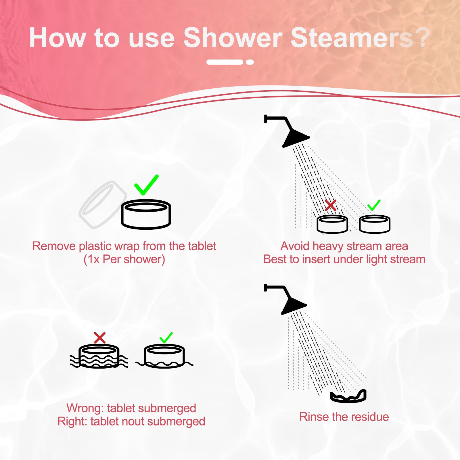 Swcandy 8 Pcs Aromatherapy Shower Steamers Gifts Set Flower